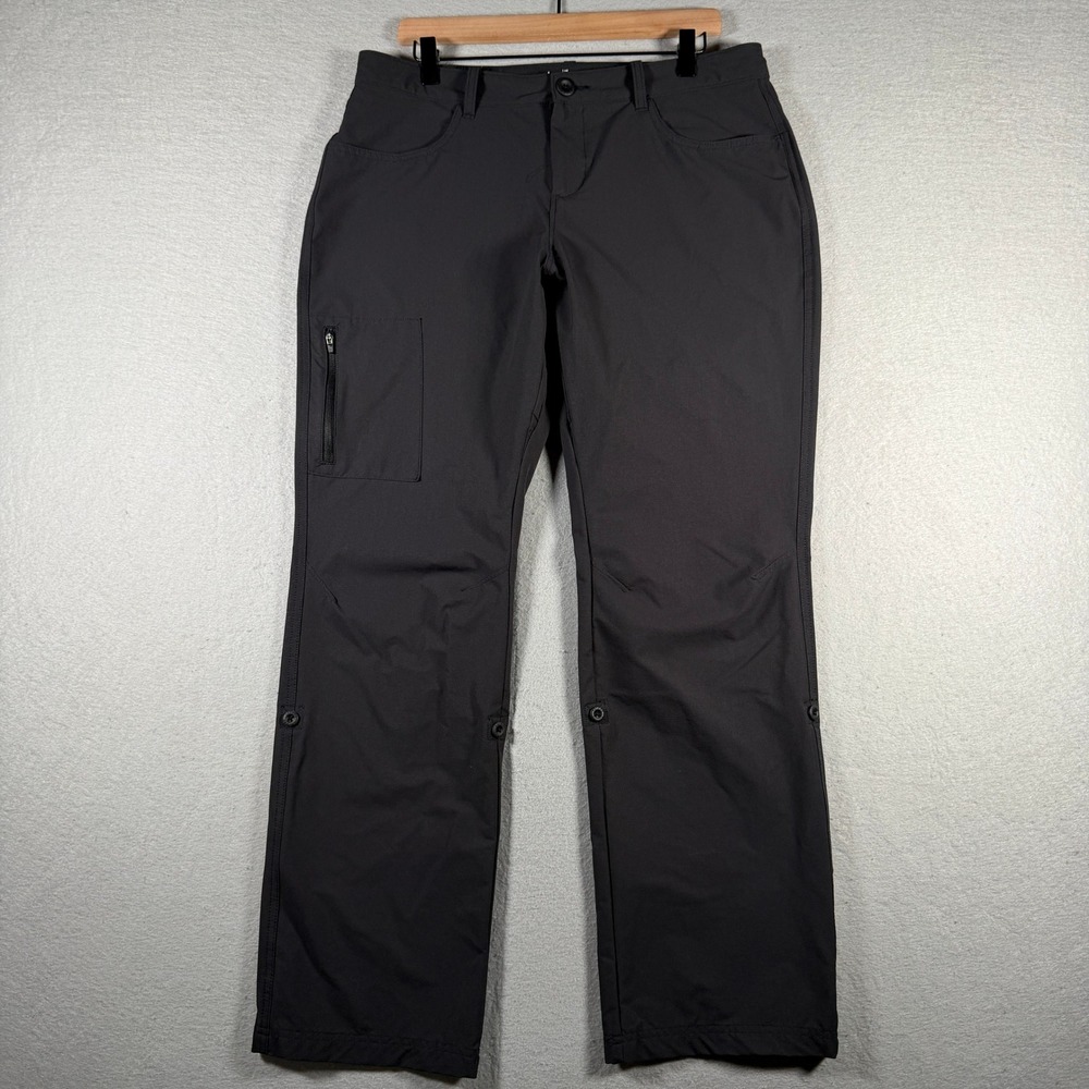 Ascend Mens Charcoal Grey Convertible Hiking Pants Stretch Nylon Size 14 34x32